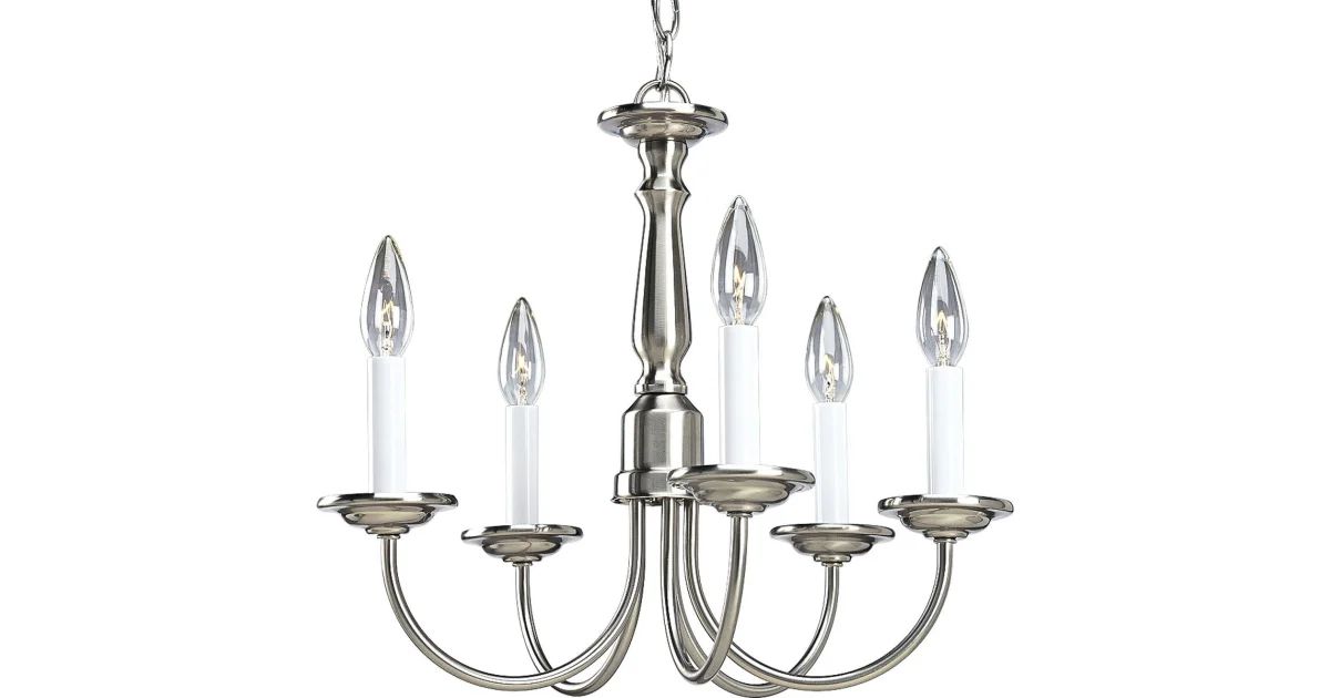 Roseto Riley 5 Light 18" Wide Taper Candle ChandelierModel:PCH8392BNfrom the Riley Collection | Build.com, Inc.