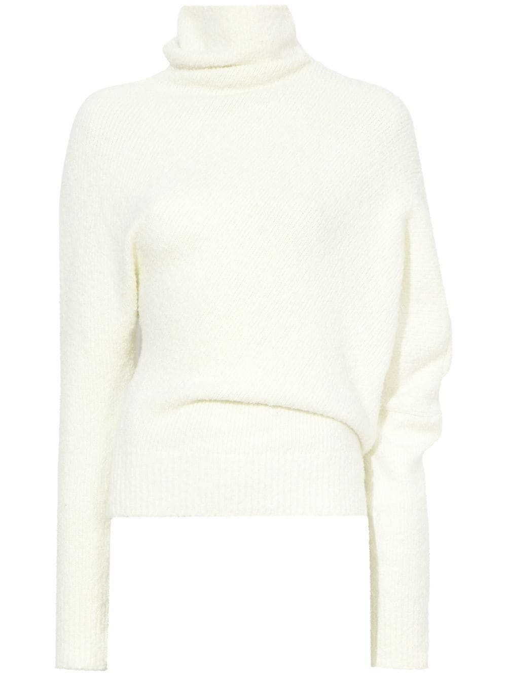 Proenza Schouler Fuzzy Boucle asymmetric sweater - White | Farfetch Global