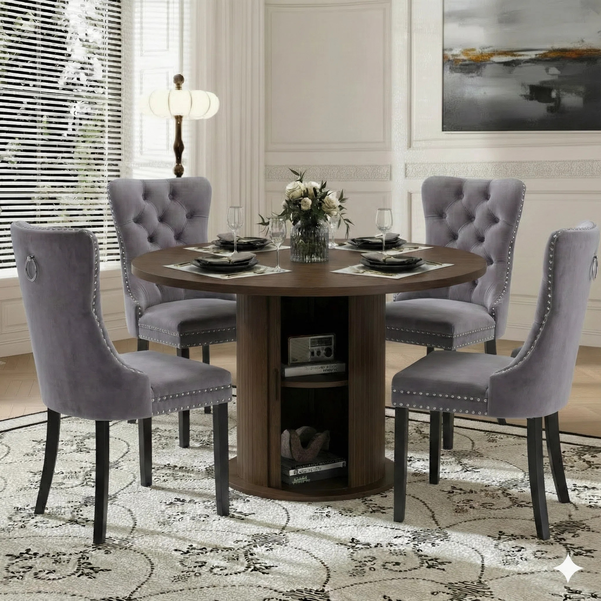 48 Inch Round Dining Table Sets For 4-6 People | Wayfair North America
