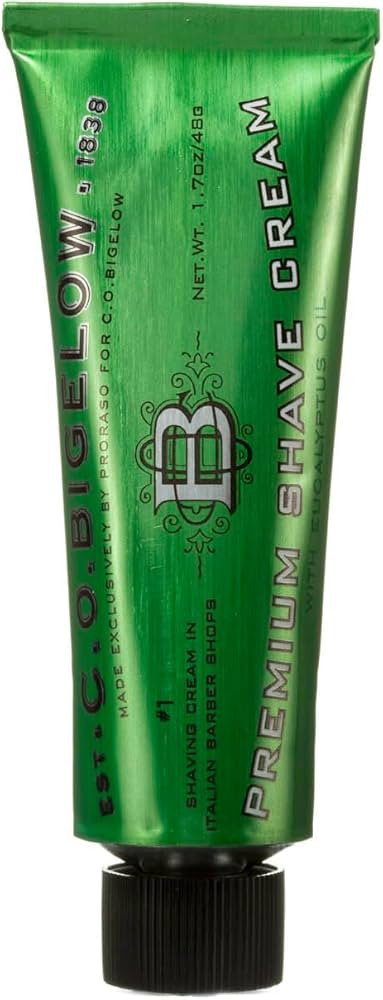 C.O. Bigelow Travel Shaving Cream, 1.7 oz Mens Shaving Cream with Eucalyptus Oil for Sensitive Sk... | Amazon (US)