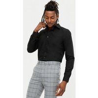 Men's Black Long Sleeve Button Up Poplin Shirt New Look | New Look (UK)