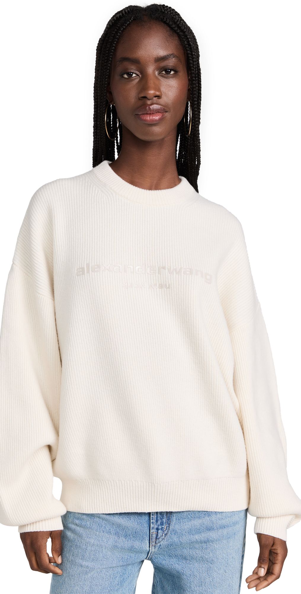 Alexander Wang Pullover Sweater with Tpu Logo Print | Shopbop