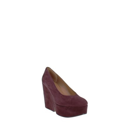 Clergerie | Blandine Suede Platform Wedge Pumps | Purple | Size 8 | Walmart (US)