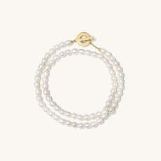 Bold Pearl Double Wrap Bracelet | Mejuri (Global)