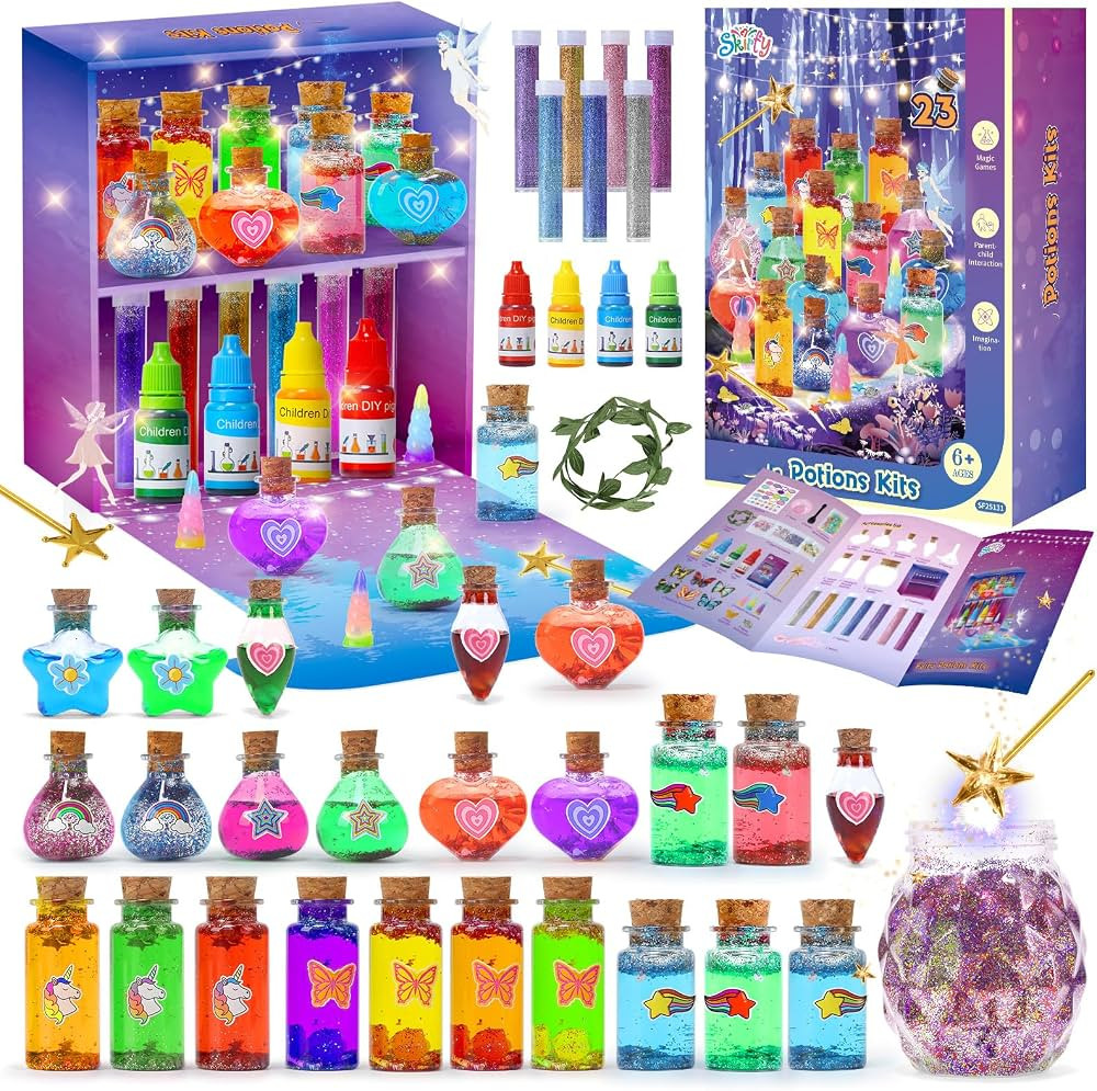Skirfy Fairy Aqua Potion Kits for Girls with 23 Potion Bottles, Halloween Magic Kit Mix Potion DI... | Amazon (US)