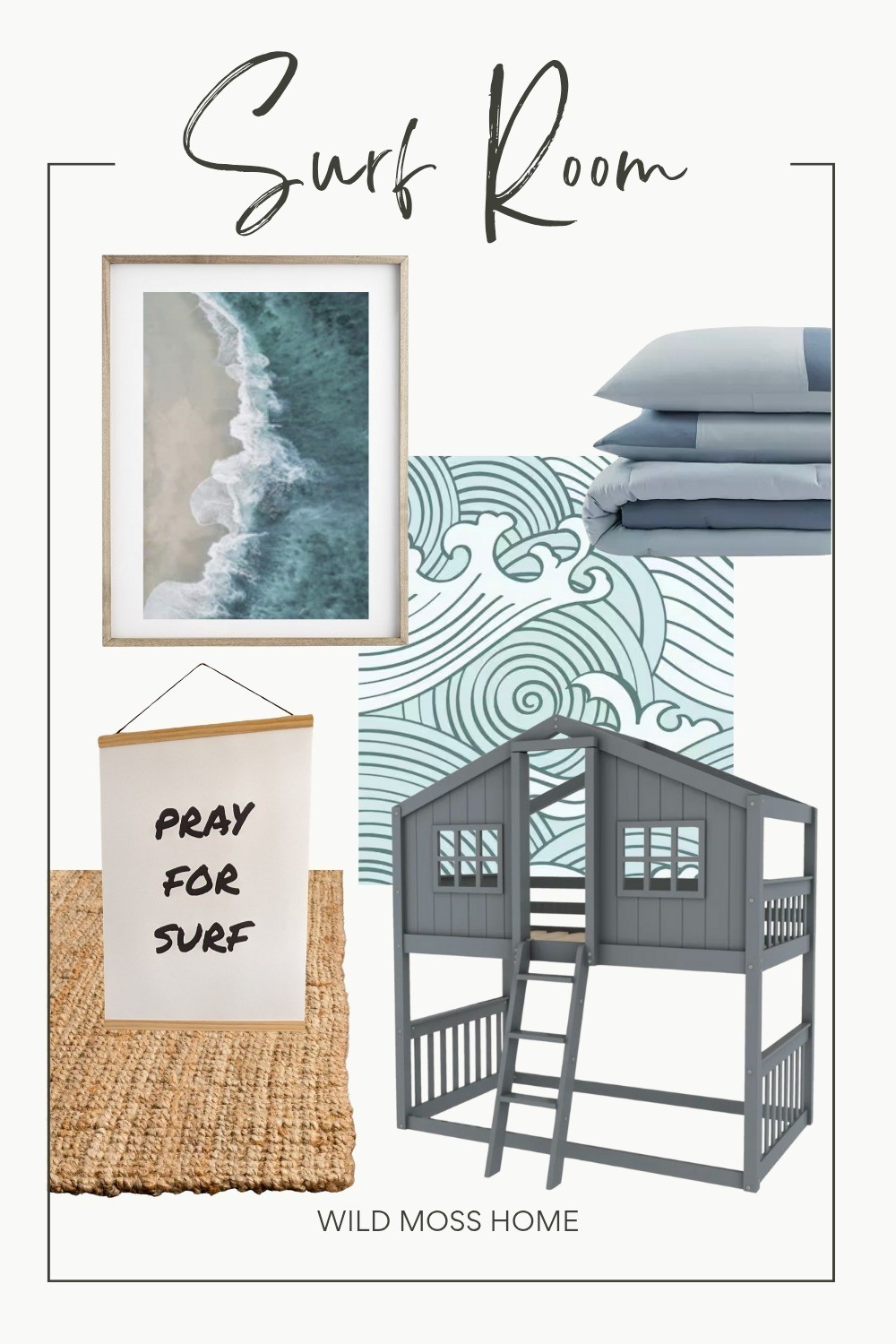 Boys surf theme bedroom upgrade from crib and twin bed to bunk beds

#LTKHome #LTKKids #LTKFamily