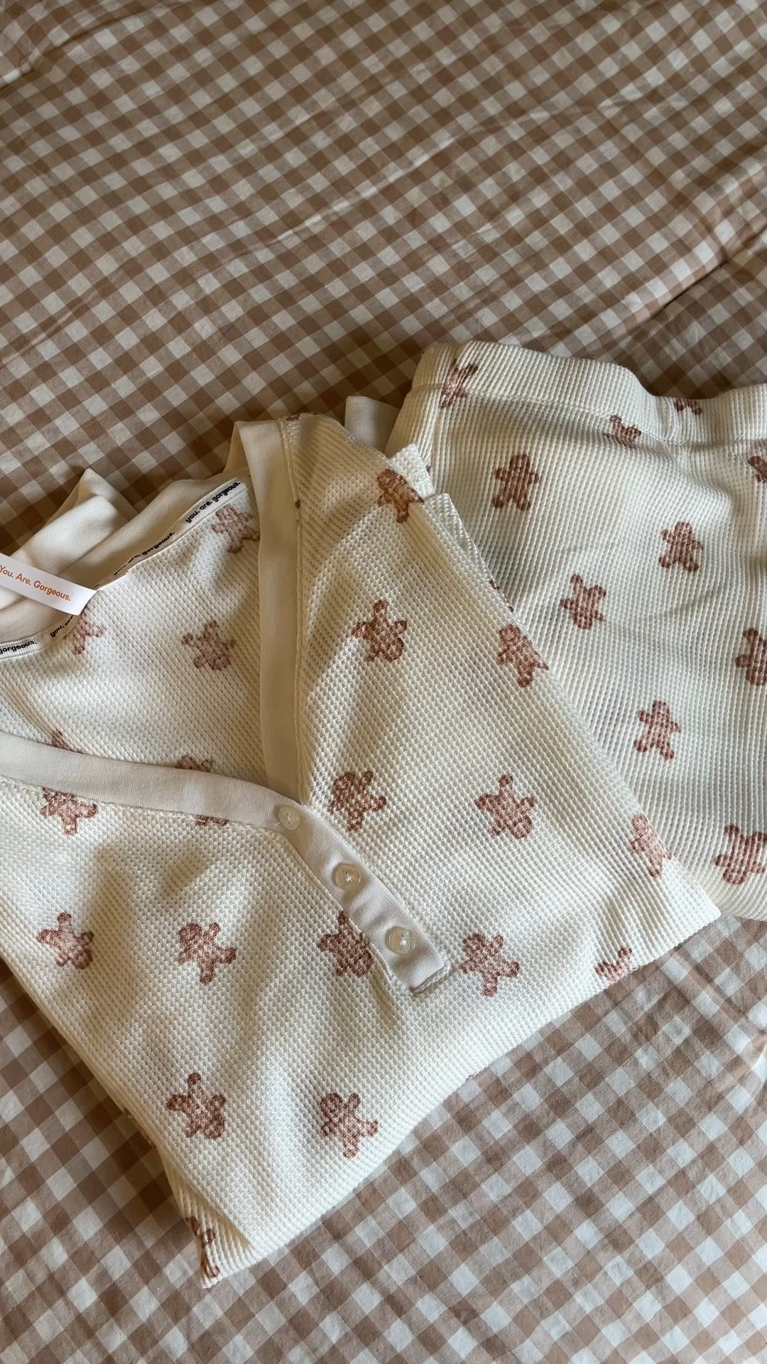 Christmas gingerbread pajamas 

#LTKGiftGuide #LTKHoliday #LTKFindsUnder50