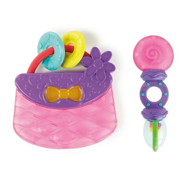 Bright Starts Tote & Teethe 2 Piece Chillable Teether & Rattle Set, Age 3 months + - Walmart.com | Walmart (US)