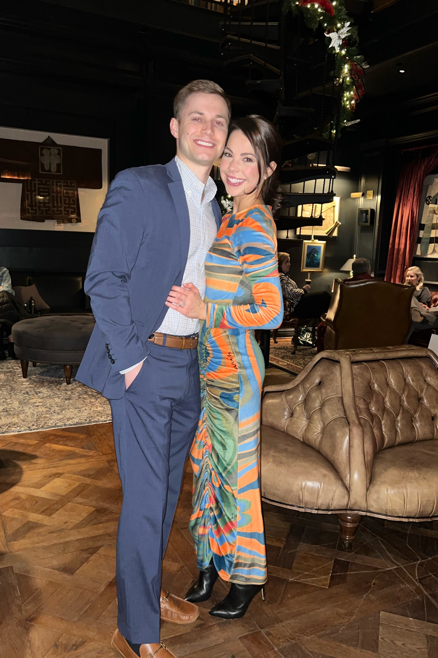 Night out for my husbands birthday. 🩵🧡💚 love this dress. 

#LTKstyletip #LTKHoliday #LTKparties