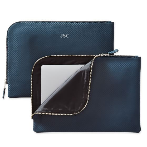 Carbon Fiber Leather Tech Zipper Case | Mark and Graham