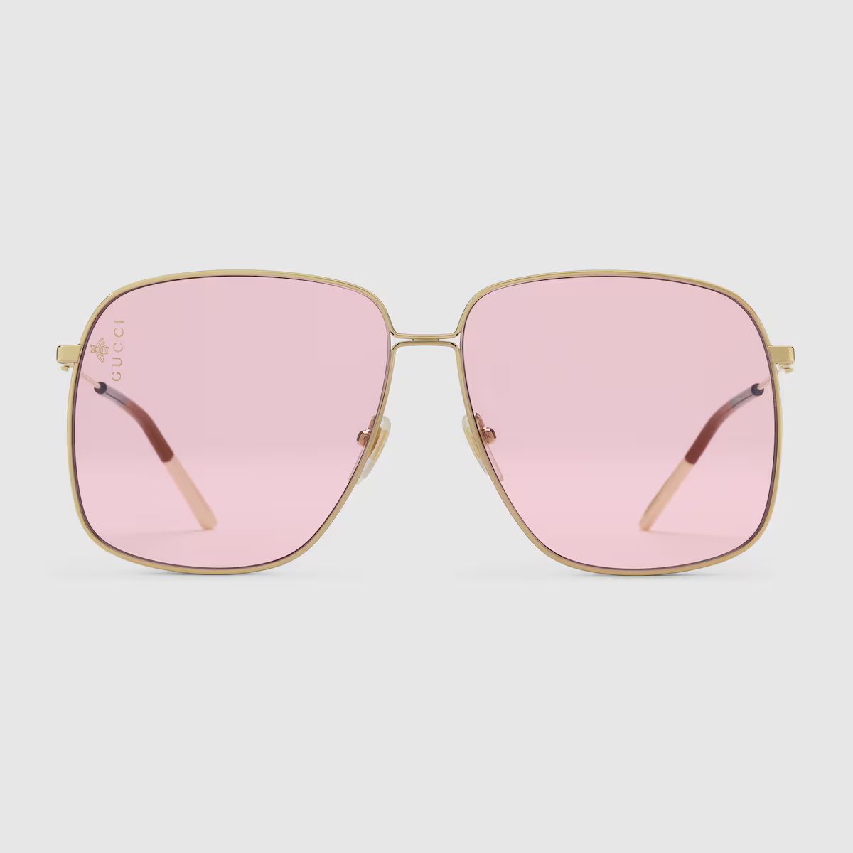 Rectangular-frame metal sunglasses | Gucci (US)