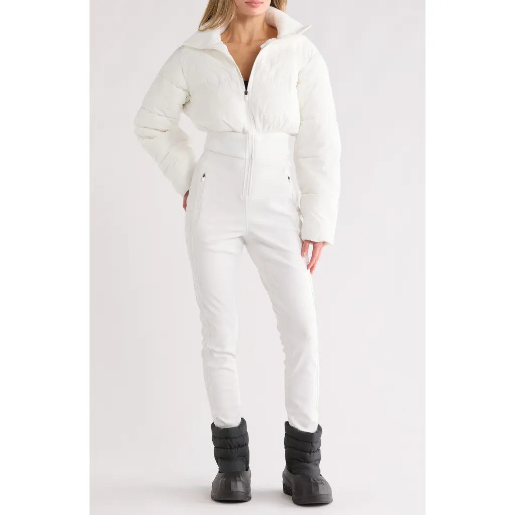 FREE PEOPLE MOVEMENT Downhill Diva Waterproof Ski Suit in White at Nordstrom Rack, Size Large | Nordstrom Rack