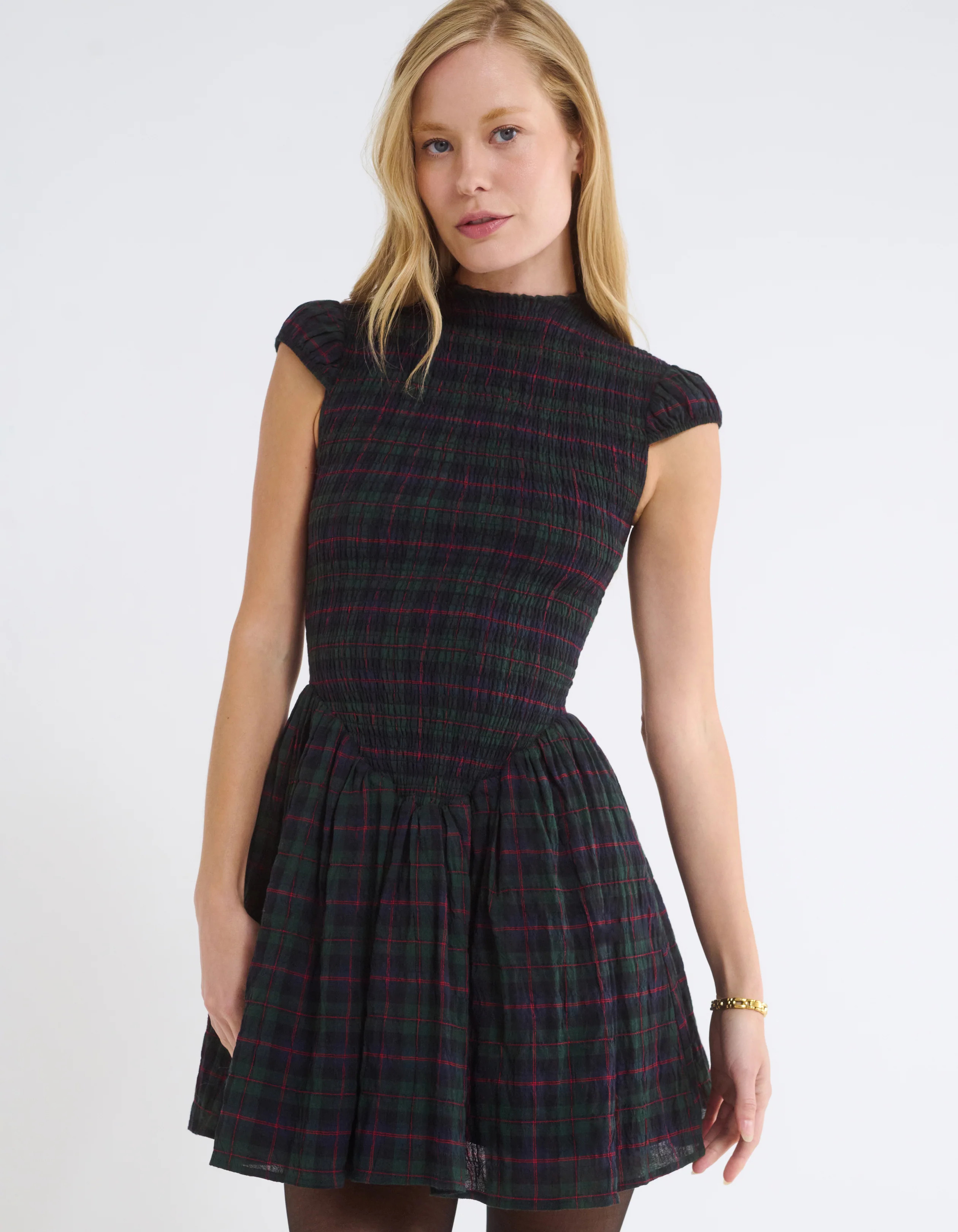 Barclay Mini Dress | Mulberry Tartan | Rumored