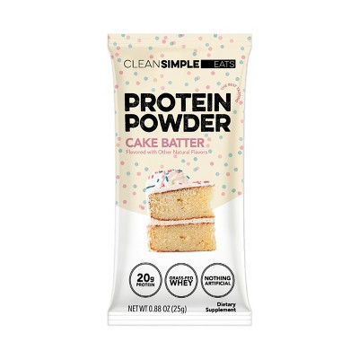 Clean Simple Eats Protein Powder - Cake Batter - 0.88oz/1 Stick: Whey Protein Isolate, 20g Protein | Target