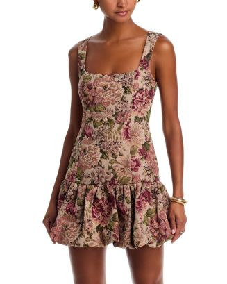 AQUA Tapestry Mini Dress - Exclusive  | Bloomingdale's Women Dresses | Bloomingdale's (US)