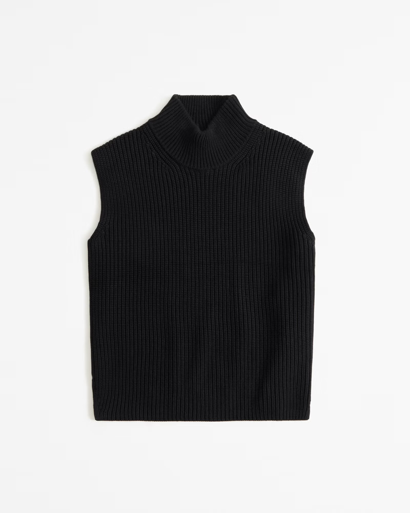 Abercrombie & Fitch Women's Sleeveless Turtleneck Sweater in Black - Size L | Abercrombie & Fitch (US)