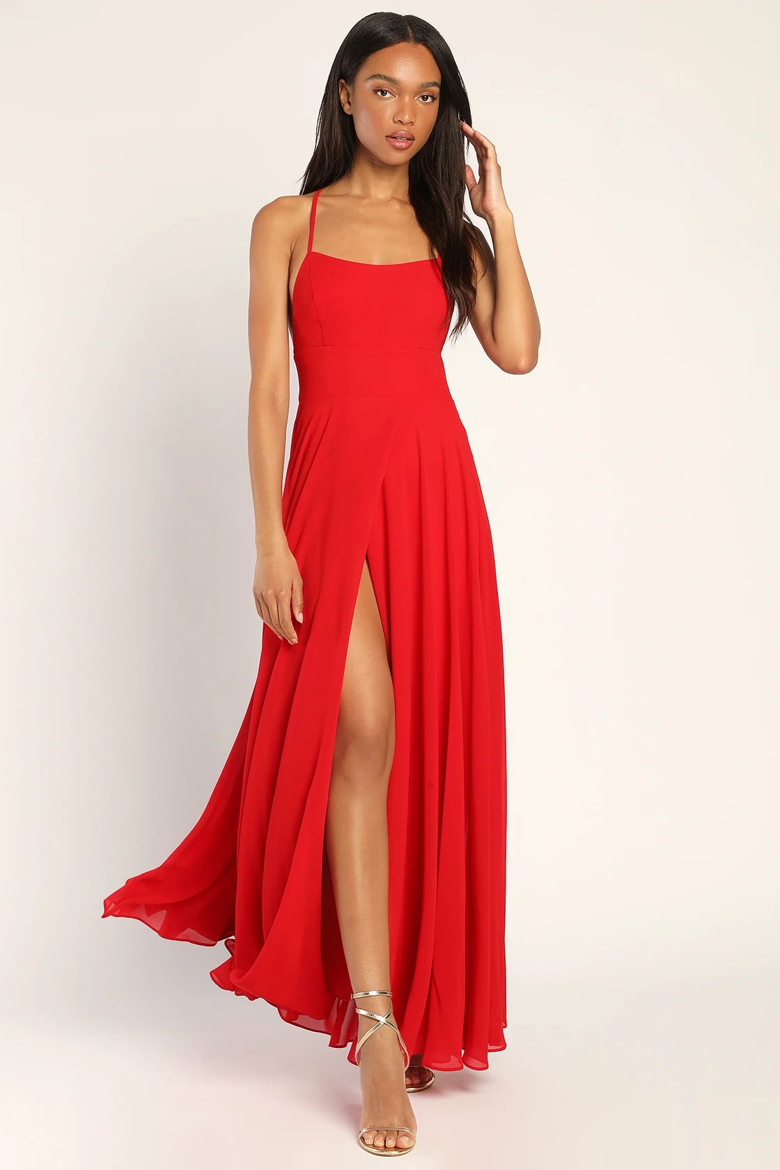 Dreamy Romance Red Backless Maxi Dress | Lulus (US)