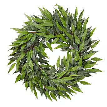 Nature Spring 18-in Leaves Artificial Wreath | Lowe's