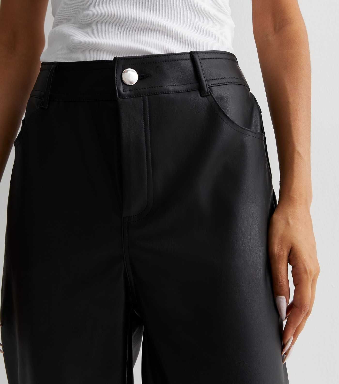 Petite Black Leather-Look Western Trousers
						
						Add to Saved Items
						Remove from Save... | New Look (UK)