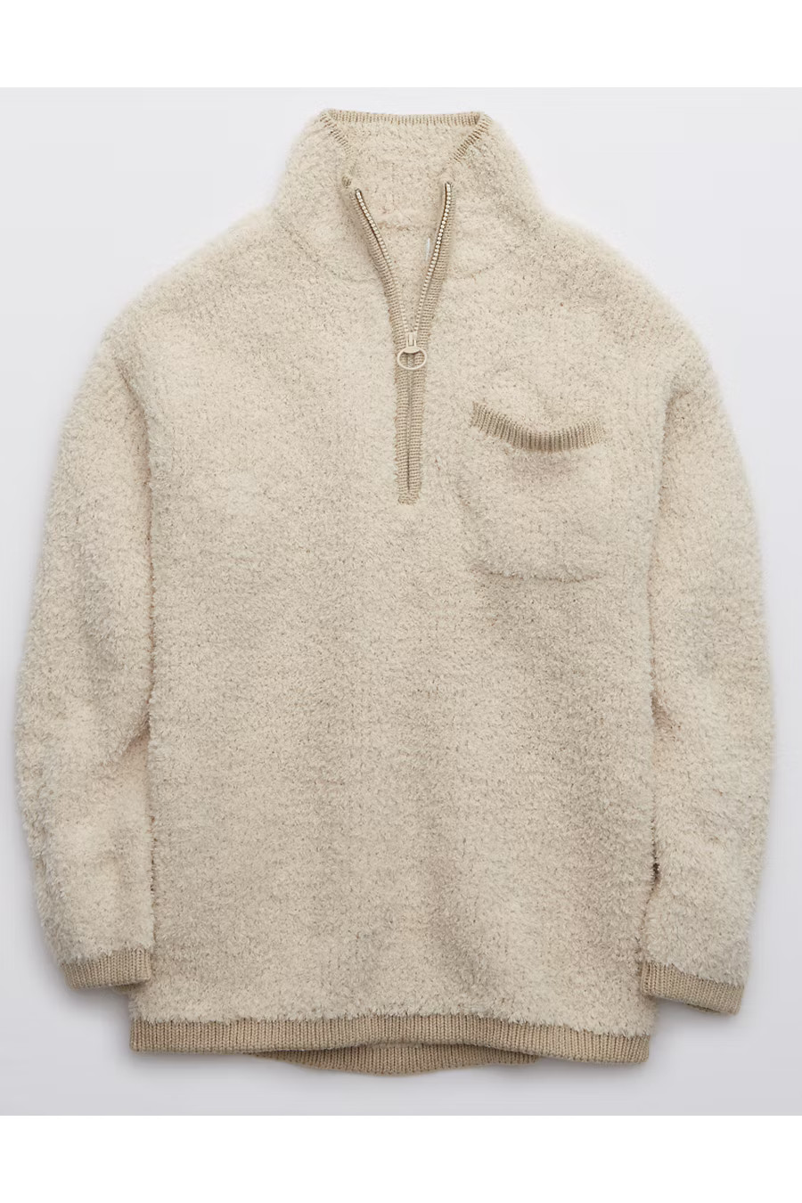 Aerie Sherpa Quarter Zip Sweater | American Eagle Outfitters (US & CA)