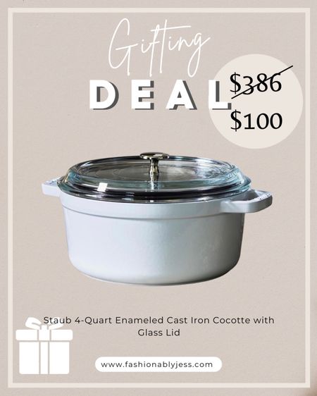 Absolutely great gift deal on this cast iron cocotte! Perfect gift for mom,grandma, or anyone who enjoys cooking in the family! Shop now for only $100! 

#LTKHoliday #LTKGiftGuide #LTKsalealert