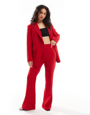 Extro & Vert high waisted tailored trouser in red co-ord | ASOS (Global)