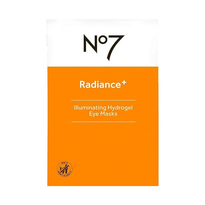 No7 Radiance+ Illuminating Eye Masks - Hydrogel Eye Patches for Dark Circles + Puffy Eyes - Radia... | Amazon (US)