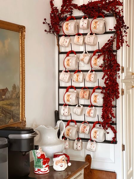 Santa Mugs!!! I love to collect vintage Santa mugs AND mix a few new larger mugs in with the old.

The vintage mugs are great for display and we use the new Santa mugs for lots of hot cocoa and coffee during the holiday season.

Ho! Ho! Ho!

#LTKhome #LTKfindsunder50 #LTKHoliday