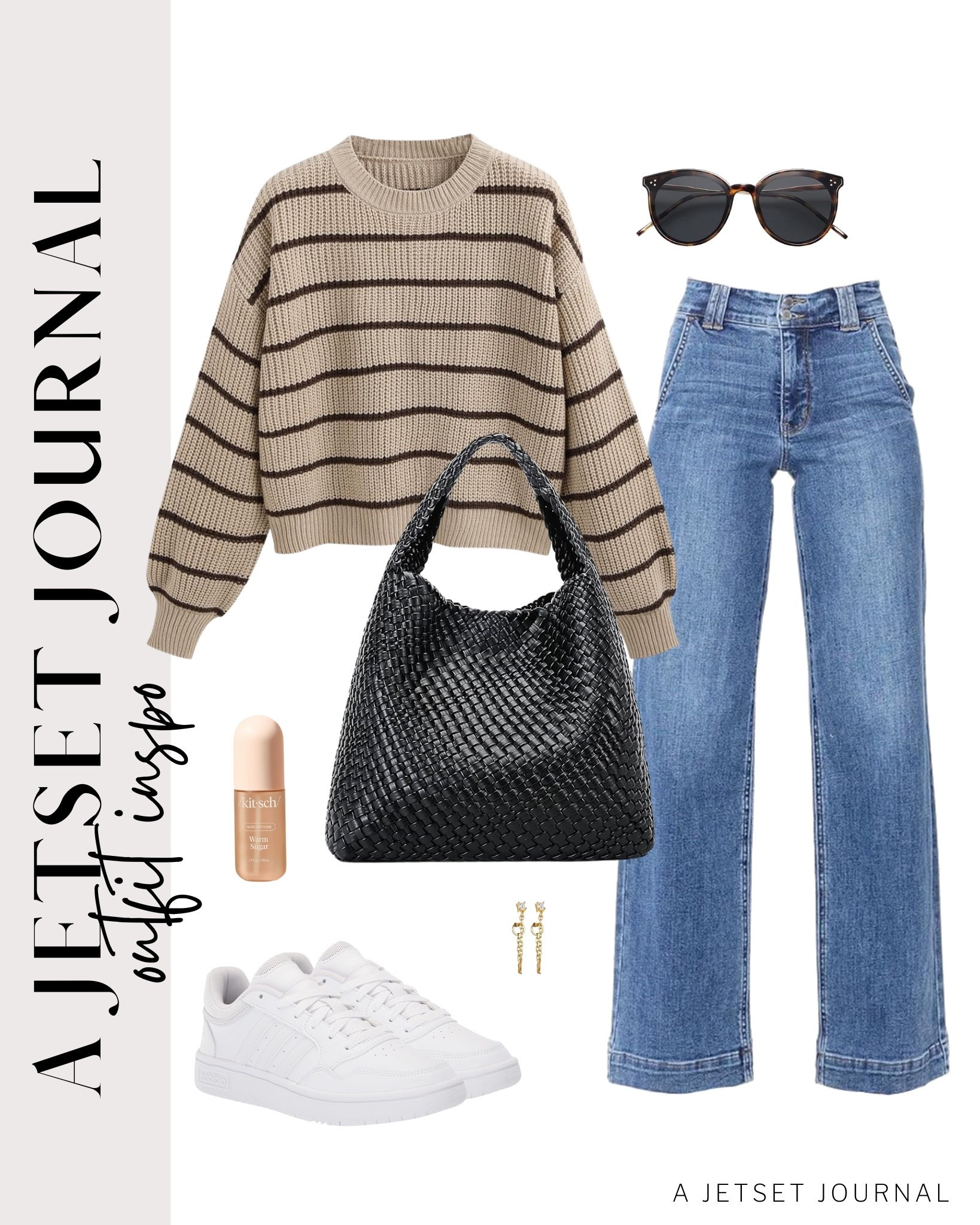 This new striped sweater is so fun to wear and so easy to style with jeans!
wide leg stretchy jeans, huggie hoop earrings, kitsch hair perfume, airport outfit, fall to winter fashion, comfy outfit, winter style, everyday look, running errand outfit idea, makeup favorite, beauty must have, affordable style, amazon fashion

#LTKSeasonal #LTKU #LTKFindsUnder50