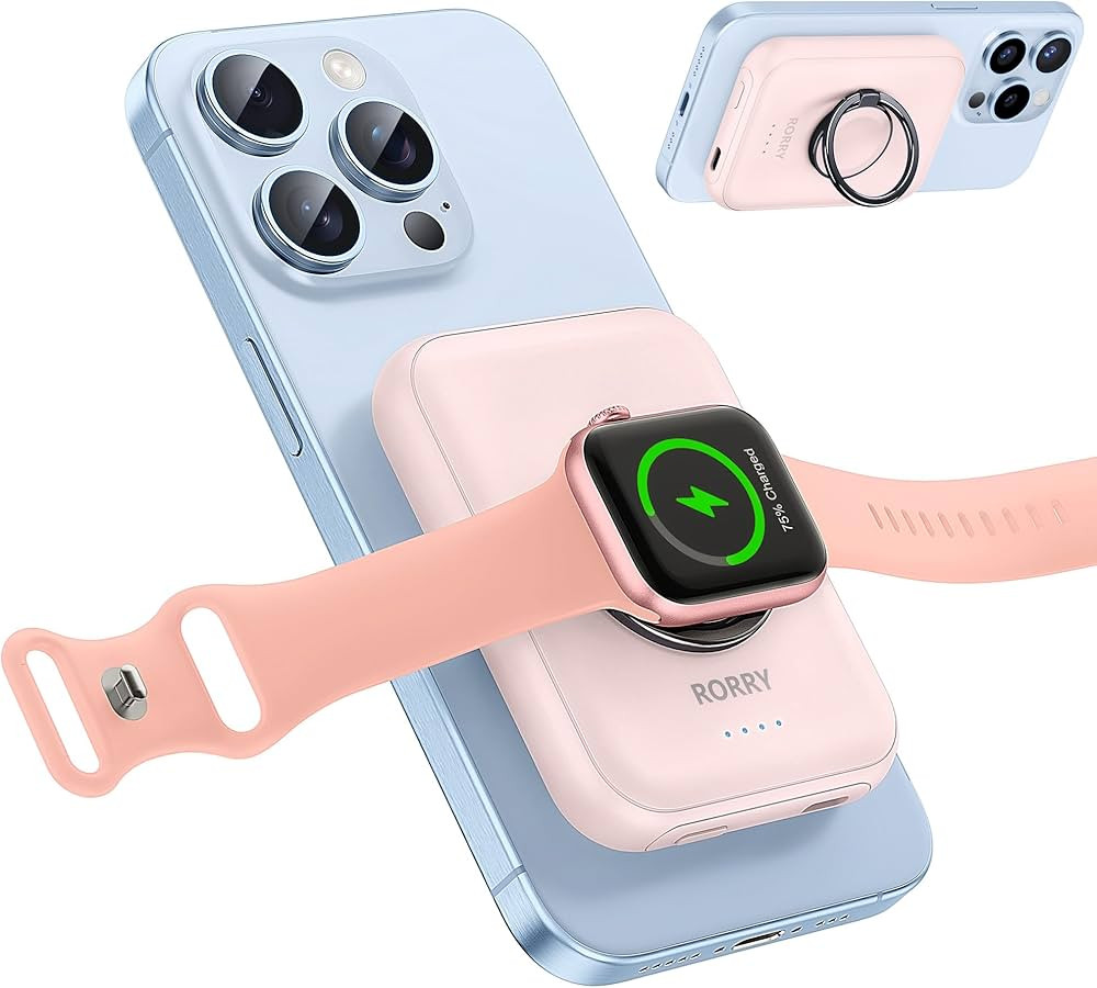 RORRY for Magsafe Portable Charger, [for iPhone & iWatch][Simultaneously Fast Charging] Wireless ... | Amazon (US)