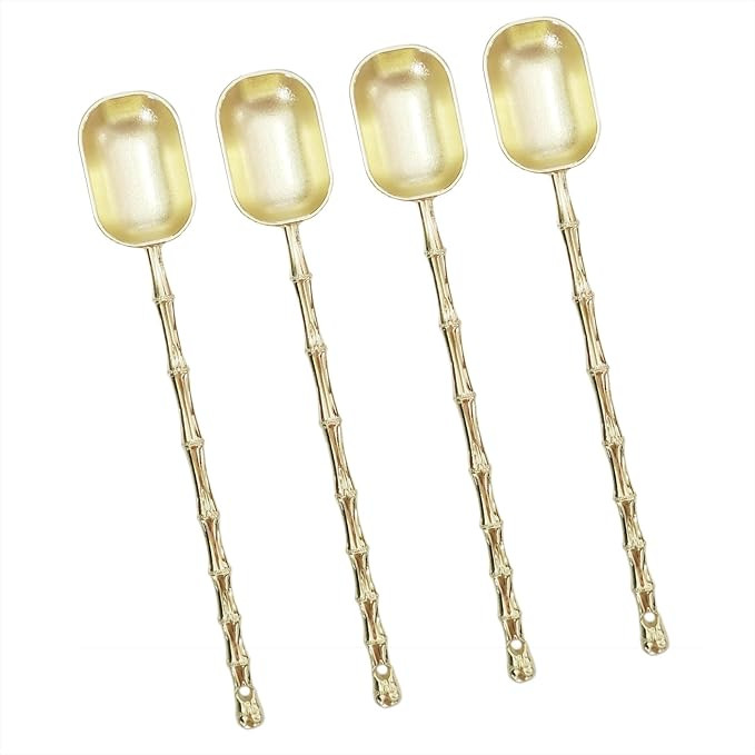Measuring Spoons 1 Teaspoon Scoops Coffee Measuring Scoop Set of 4 Metal Unique Gold Coffee Scoop... | Amazon (US)