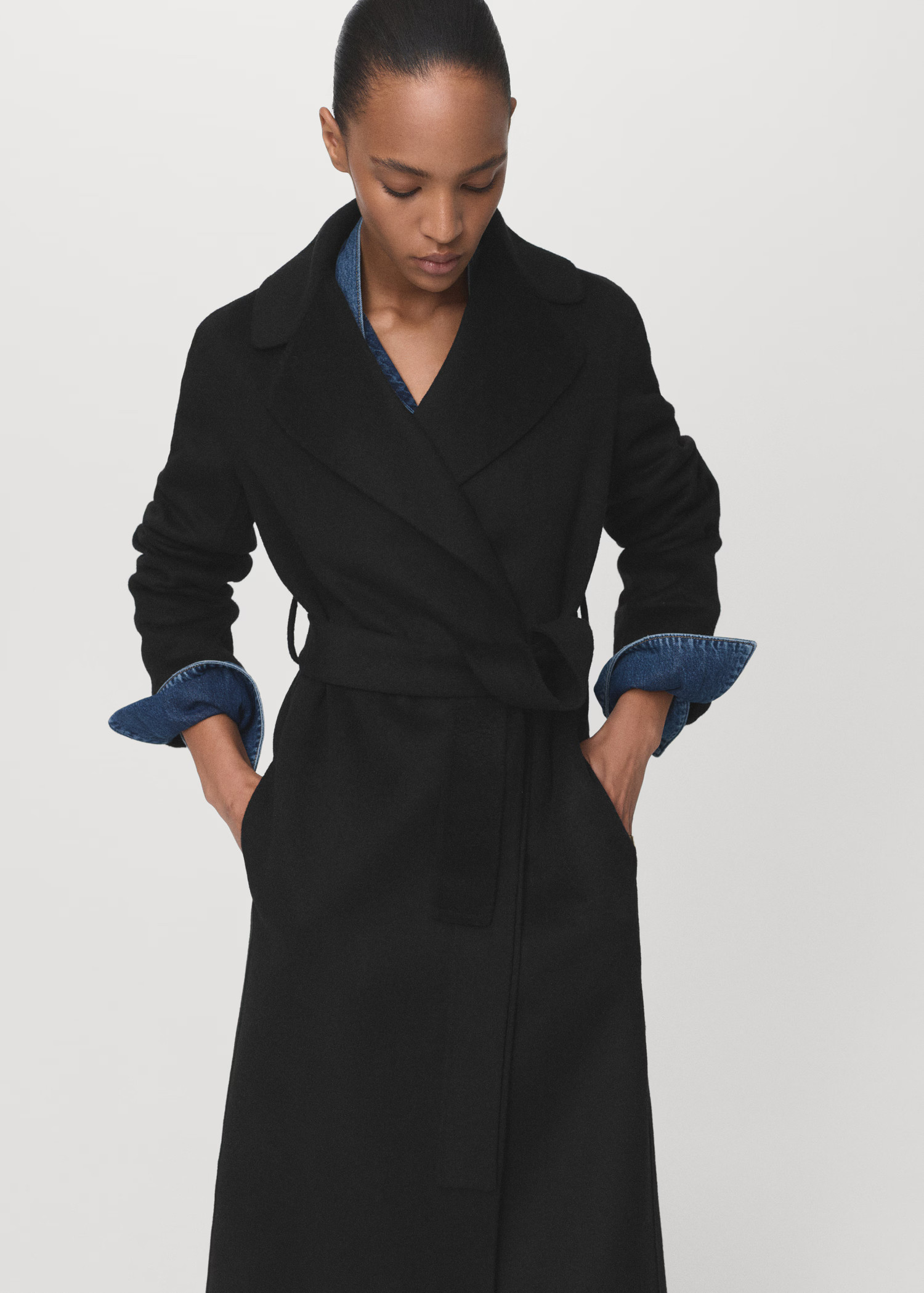 Handmade wool coat with belt | Mango (US/MX/AU)