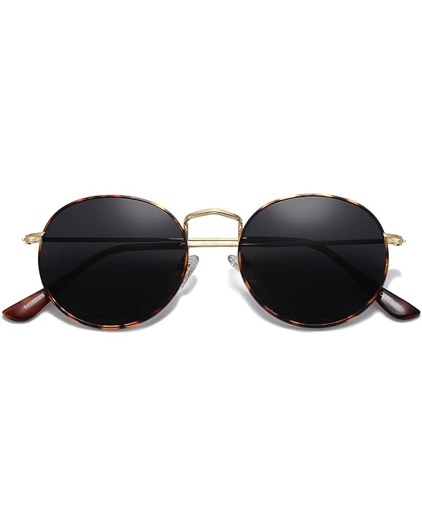SOJOS Small Round Polarized Sunglasses for Women Men Classic Vintage Retro Shades UV400 | Amazon (US)