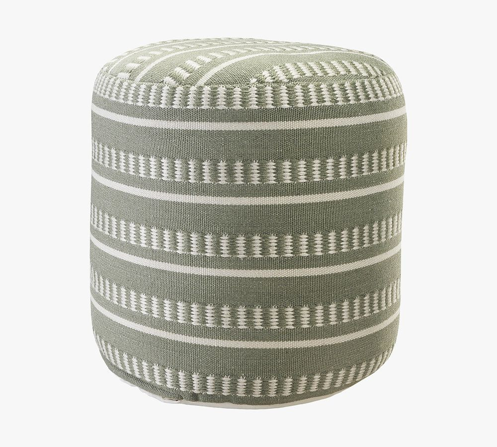 Canaan Recycled Yarn Outdoor Pouf | Pottery Barn (US)