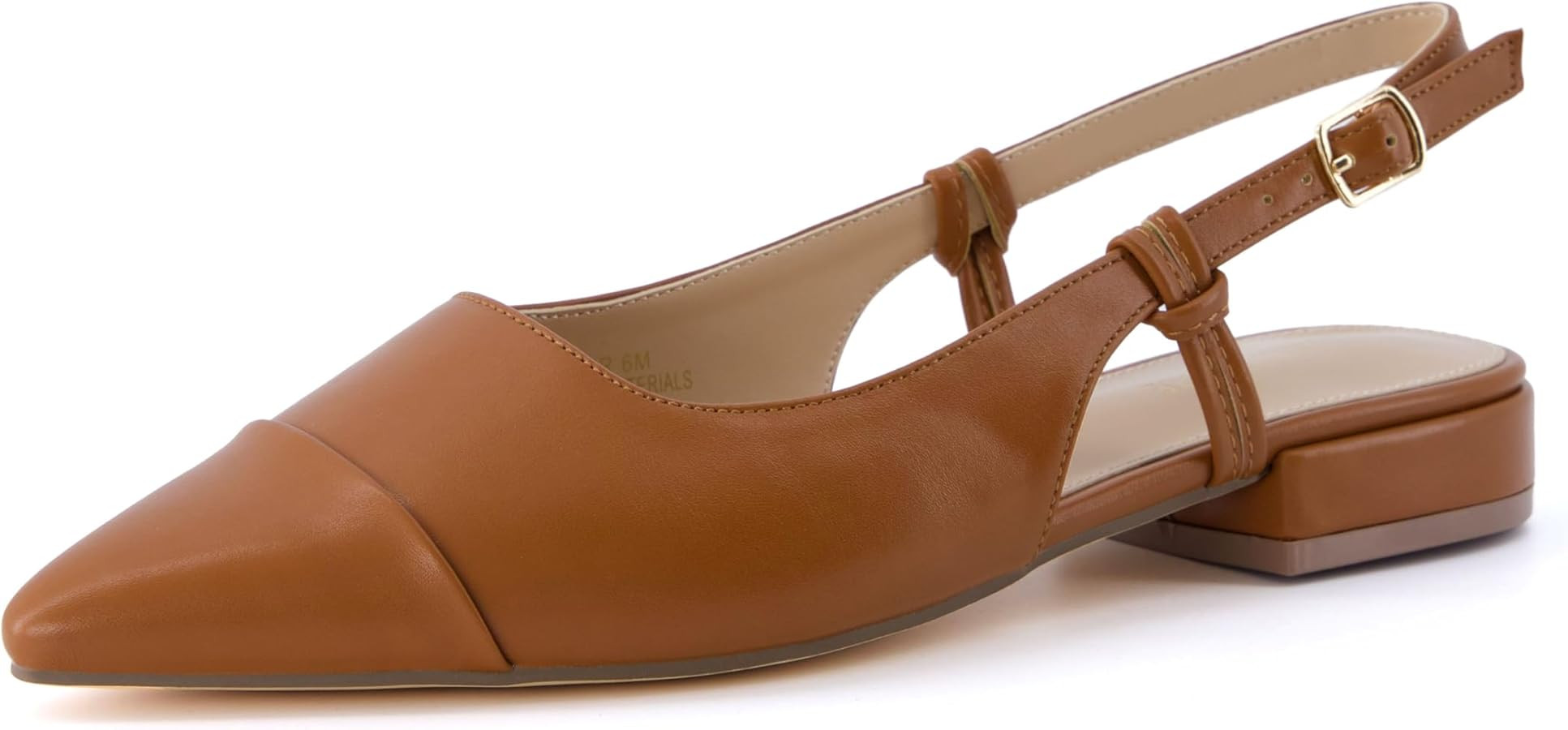 CUSHIONAIRE Women's Forever Pointed Toe Sling Back Dress Shoe +Memory Foam, Wide Widths Available... | Amazon (US)