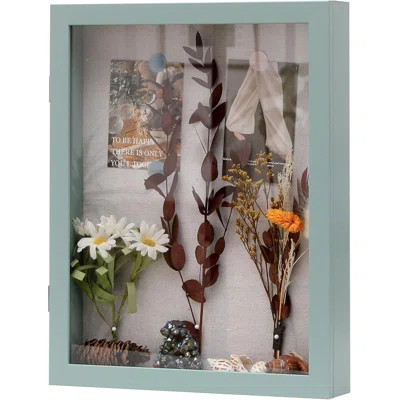 Shadow Box Frame With Linen Back, Wood Glass Display Case For Medals, Photos, Memorabilia, Awards , Pins Included | Wayfair North America