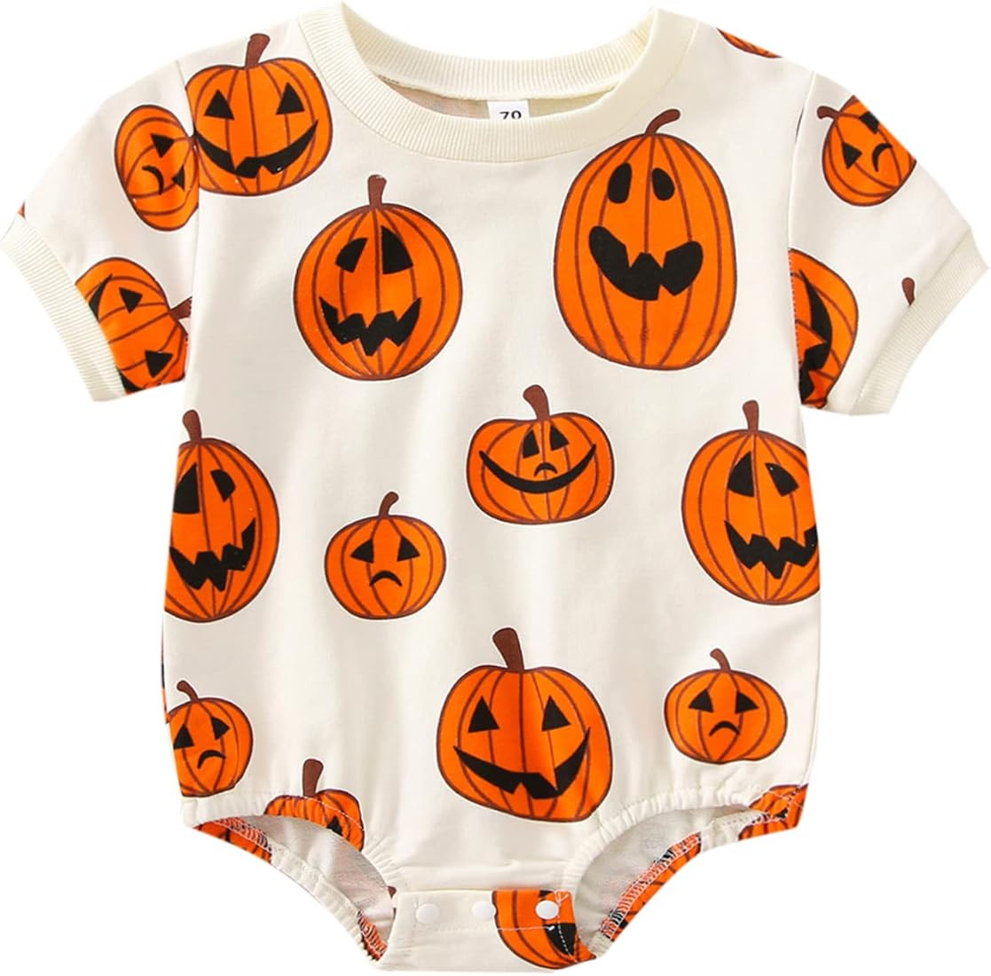 Wytyjxccyy Newborn Baby Boy Girl 1st Halloween Outfit Crewneck Overisized Sweatshirt Romper Bodys... | Amazon (US)