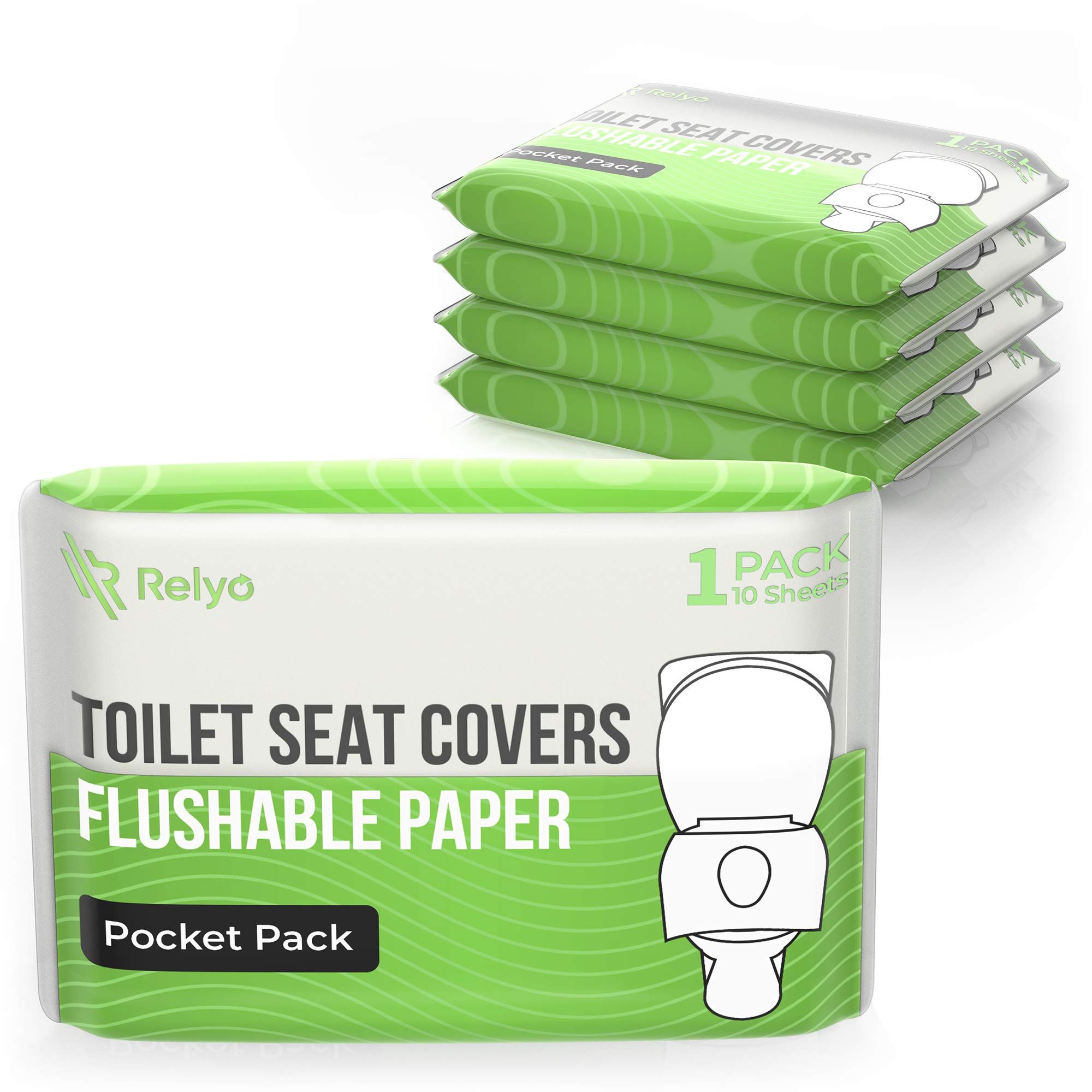 Toilet Seat Covers Paper Flushable (50 Pack) - XL Flushable Paper Toilet Seat Covers for Adults and  | Amazon (US)