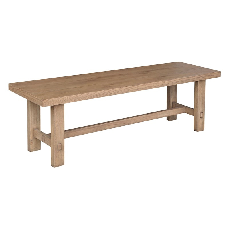 Honeybloom Massena Natural Wood Dining Bench, 60" | At Home