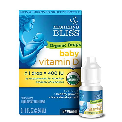 Mommy's Bliss Organic Baby Vitamin D Drops | Promotes Healthy Growth and Bone Development | Age Newborn+ | 0.11 Fl Oz (100 Servings) | Amazon (US)
