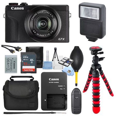 Canon PowerShot G7X Mark III Digital Camera Black+ 32GB Deluxe Accessory Package + Flash + Padded Ca | Walmart (US)