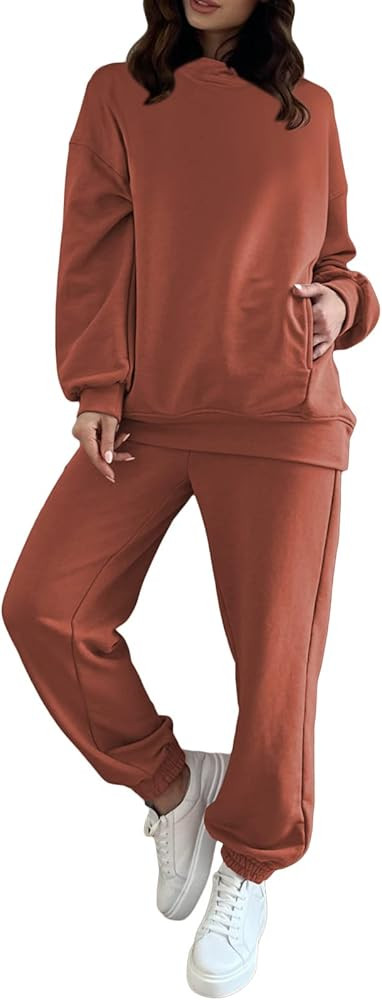 Fixmatti Women Hoodies Tracksuit Long Sleeve Sweatshirts Jogger Pant 2 Piece Outfits | Amazon (US)