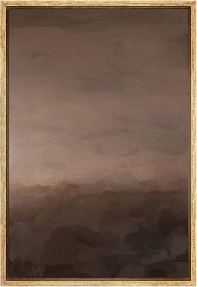 SIGNFORD Framed Canvas Print Wall Art Moody Brown and Earthy Abstract Minimalist Illustrations Mo... | Amazon (US)