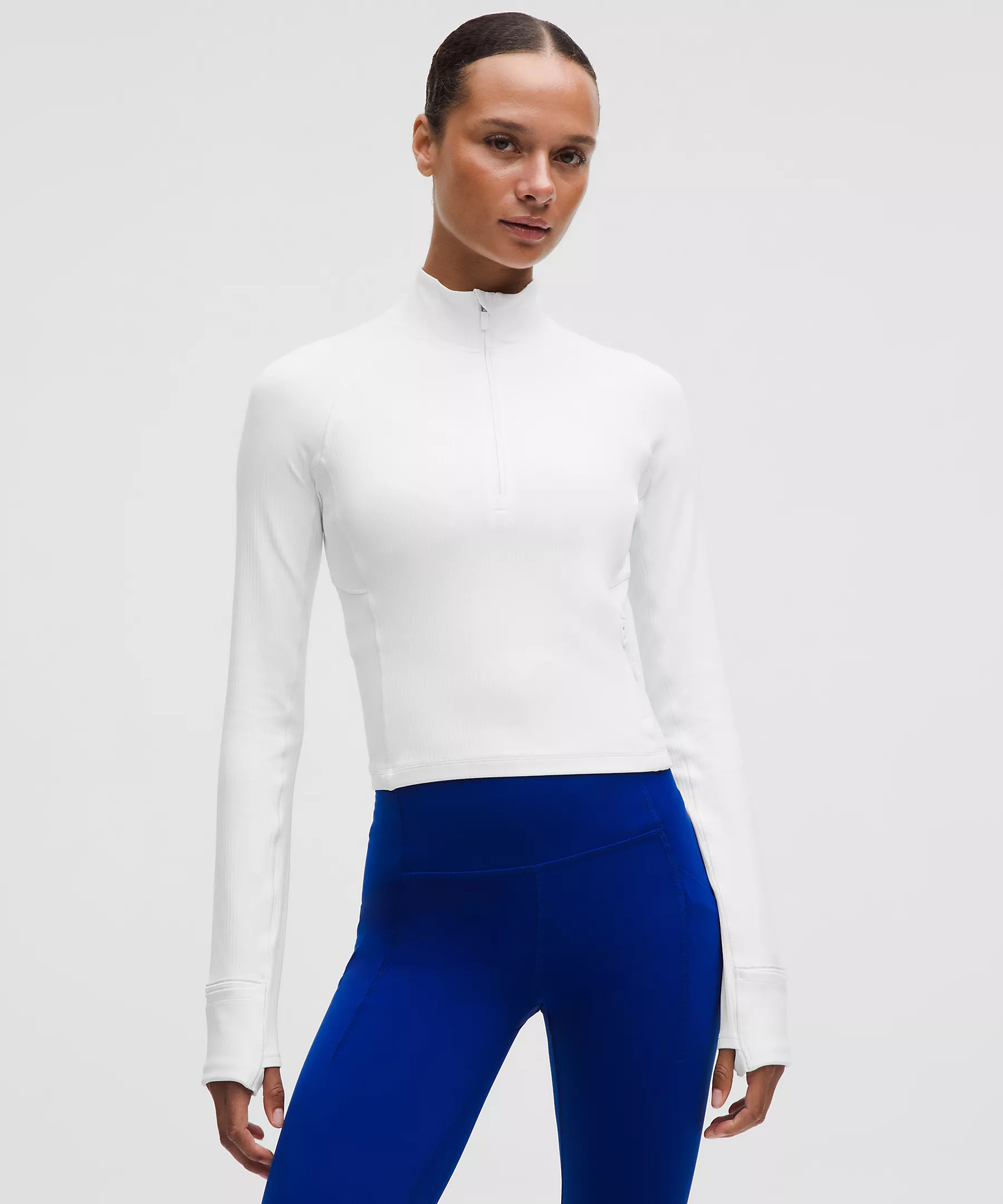 It's Rulu Ribbed Cropped Half Zip | Lululemon (US)