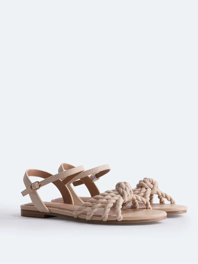 Free Assembly Women's Knot Flat Sandals | Walmart (US)