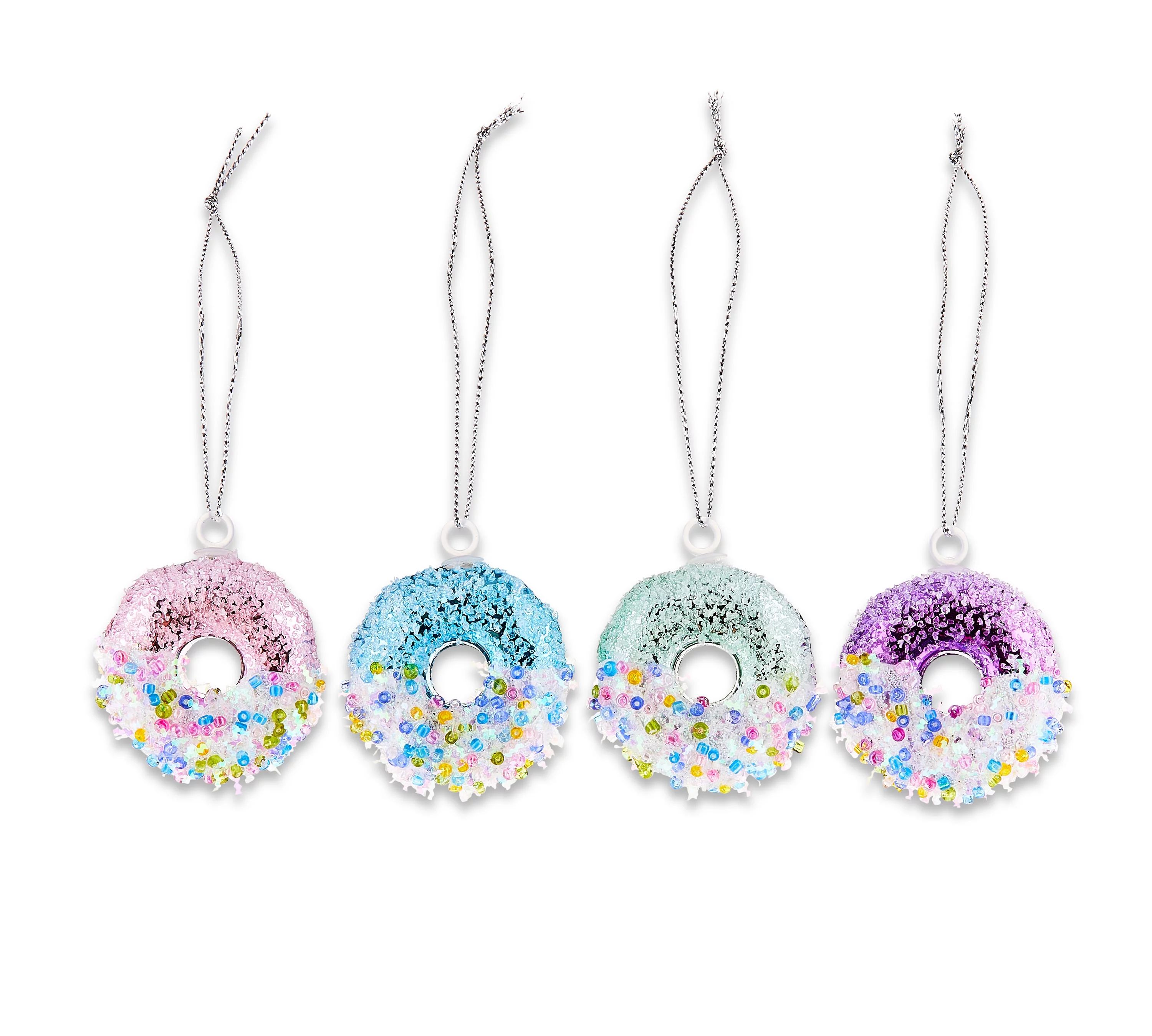 Multi-Color Mini Decorative Donut Ornament, 4 Count, by Holiday Time | Walmart (US)