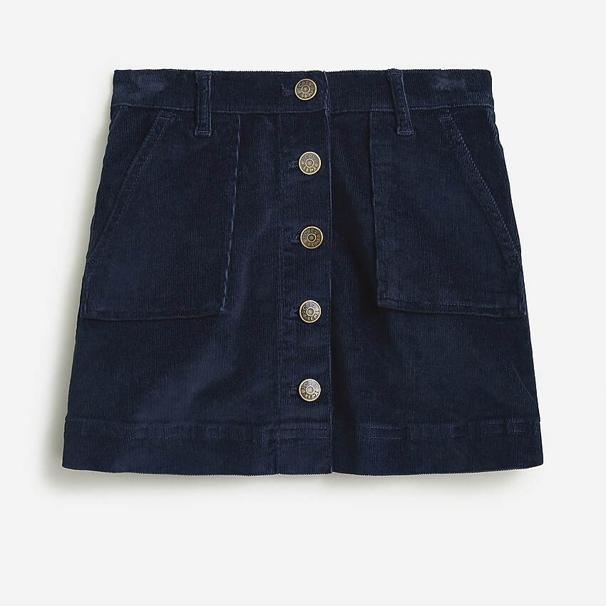 Girls' patch-pocket corduroy skirt | J. Crew US