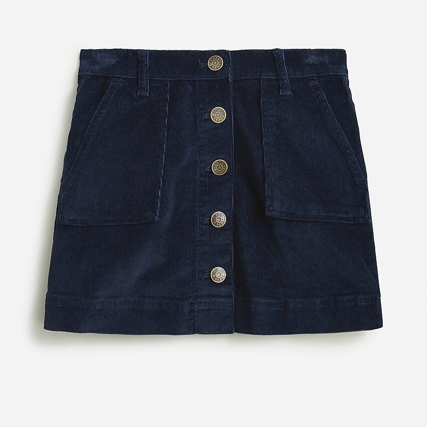Girls' patch-pocket corduroy skirt | J.Crew US