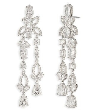 Givenchy Viney Rhinetone Chandelier Earrings - Silver | Dillard's