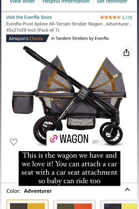 We use this wagon instead of a double stroller and we’re obsessed. 
